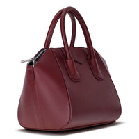 Black Mizuri Leather Lorenza Women's Bag, medium size, featuring smooth leather and elegant design.