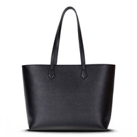 Black Mizuri Leather Solea Women's Bag made of genuine leather with a sleek design and adjustable shoulder strap.