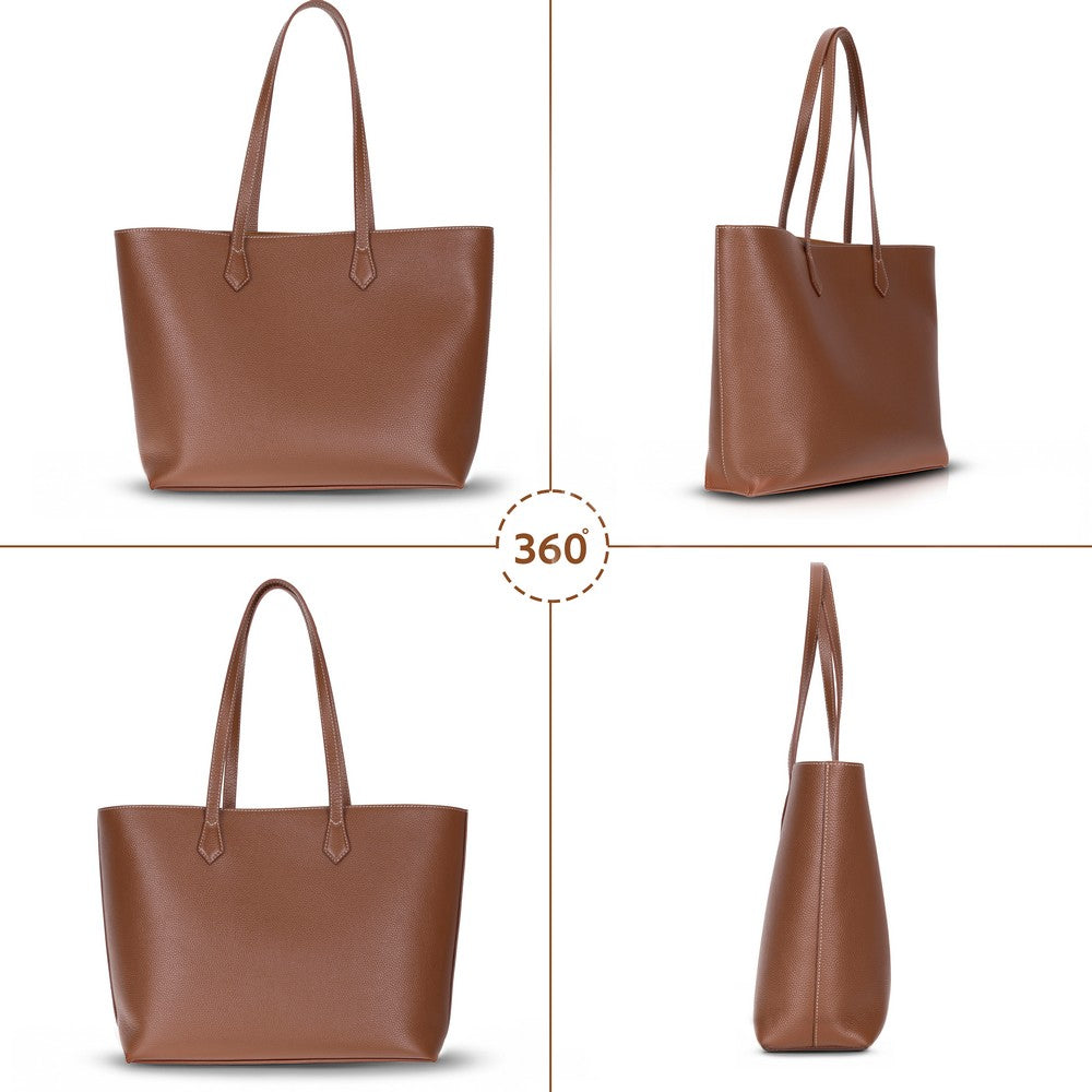 Black Mizuri Leather Solea Women's Bag with sleek leather design and spacious interior for everyday use.