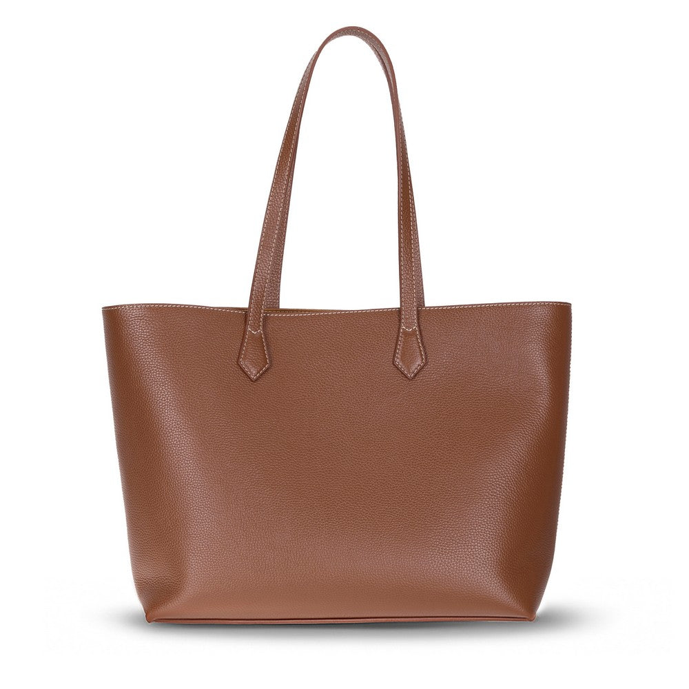 Black Mizuri Leather Solea Women's Bag with sleek leather design and spacious interior, ideal for everyday use.