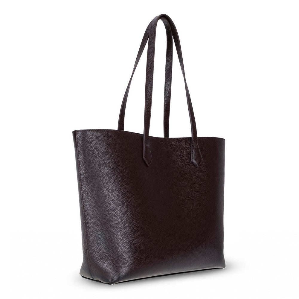Black Mizuri Leather Solea Women's Bag with sleek leather design and spacious interior for everyday use.