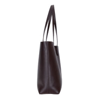 Black Mizuri Leather Solea Women's Bag with sleek design and sturdy handles, perfect for everyday use.