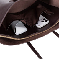 Black Mizuri Leather Solea Women's Bag with sleek leather design and spacious interior, perfect for everyday use.