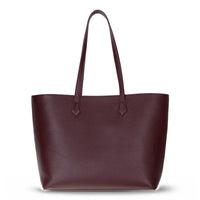 Black Mizuri Leather Solea Women's Bag with sleek design, featuring top handles and spacious interior for daily essentials.