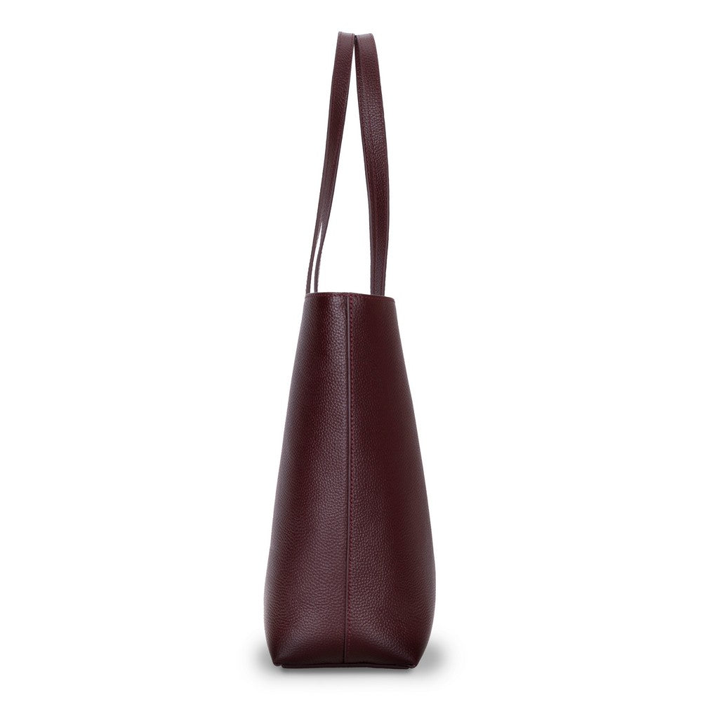 Black Mizuri Leather Solea Women's Bag with sleek design, featuring a spacious interior and stylish leather finish.