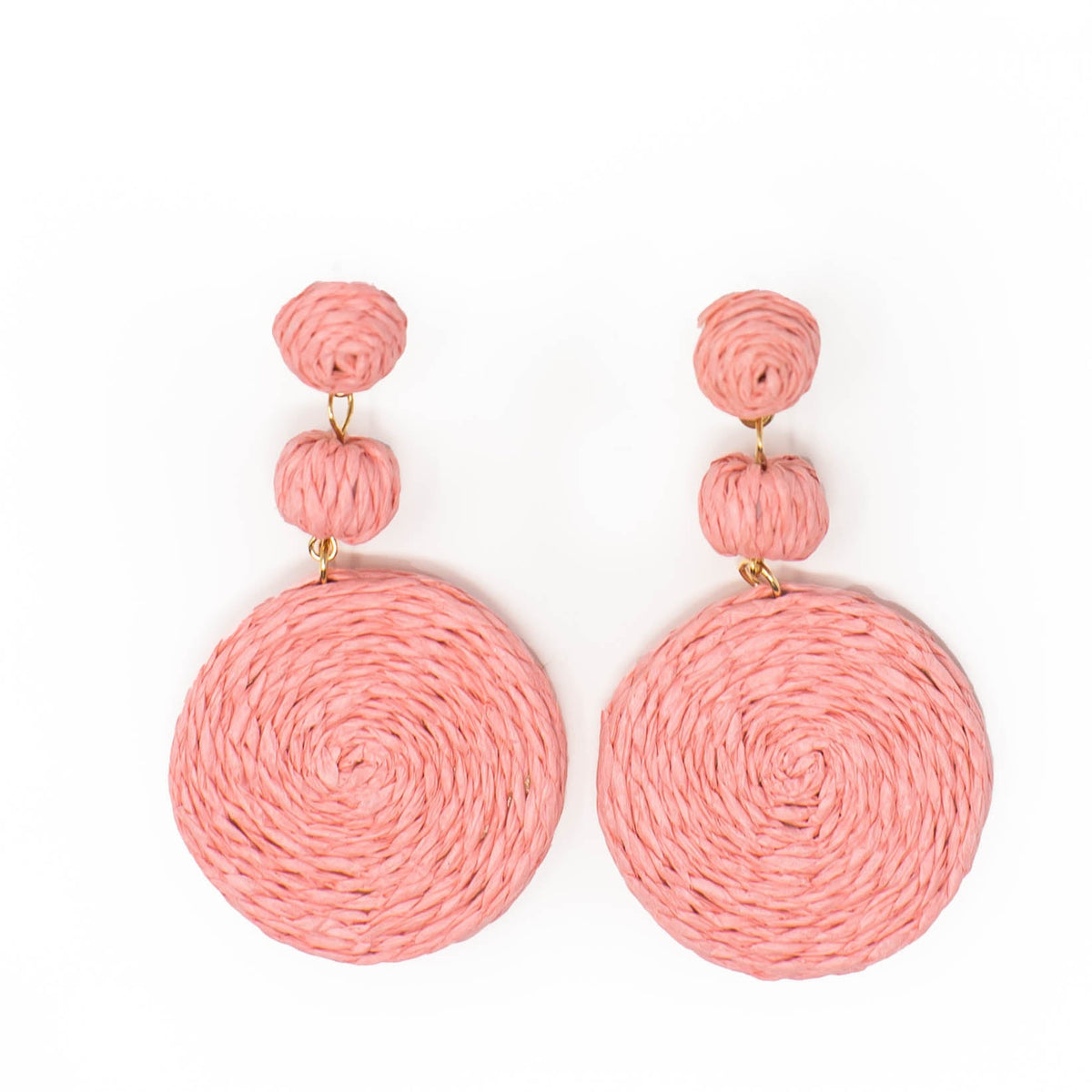 White woven drop accessory by Modafleur featuring intricate woven design and elegant craftsmanship.
