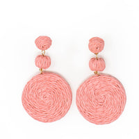 White woven drop accessory by Modafleur featuring intricate woven design and elegant craftsmanship.