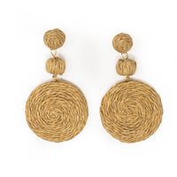 White Modafleur The Woven Drop accessory with intricate woven design, perfect for adding a stylish touch to outfits.