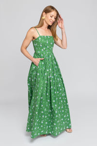 Modafleur The Freya Dress, stylish clothing featuring a flowy design and elegant fit, shown in a natural fabric with detailed stitching.