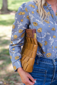 Modafleur The Marie Top in Blue Bell, a stylish women's clothing top featuring a soft, flowy fabric in a vibrant blue color.