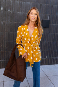 Modafleur The Stevie Shirt Jacket in XS, showing a stylish casual shirt jacket with a button-up front and collar.