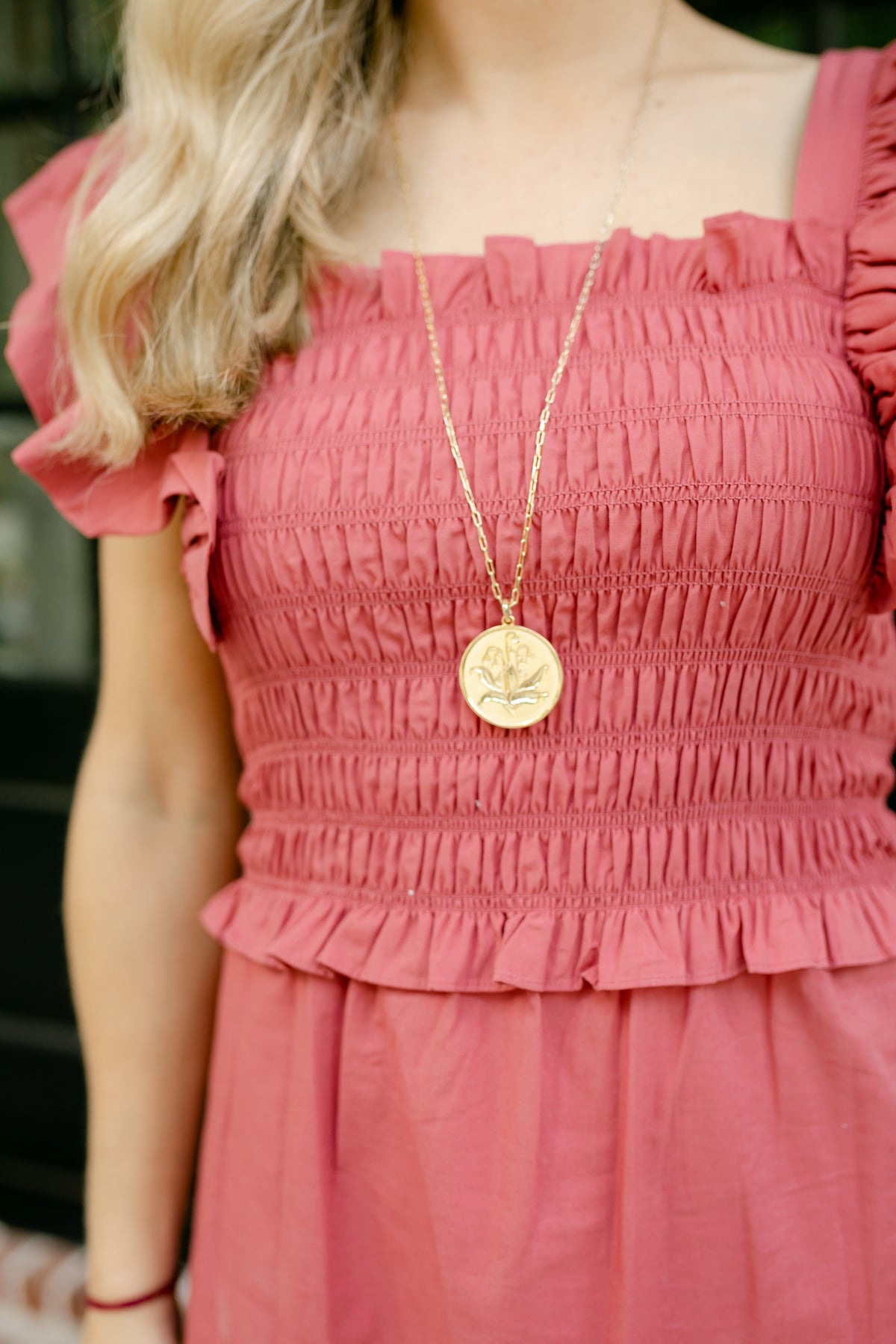 Modafleur Snow Drop Necklace featuring a delicate floral pendant on a fine chain, perfect for elegant jewelry styling.