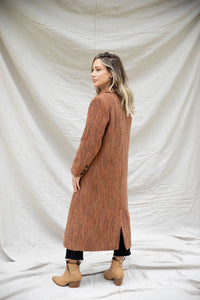 Light gray Modafleur Ivy Coat for women, featuring a tailored fit and classic design, shown on a model.