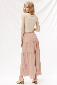 Light blue Miss Sparkling Prairie Maxi Skirt by My Pampered Life Seattle, shown with flowing fabric and casual fit.