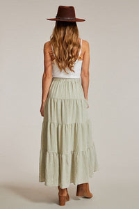 Light blue Miss Sparkling Prairie Maxi Skirt from My Pampered Life Seattle, featuring a flowing dress design and comfortable fit.