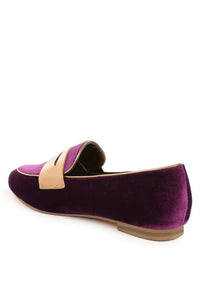 Malta Penny Strap Velvet Loafers by My Pampered Life Seattle, showing stylish velvet loafers with penny strap detail and comfortable design.