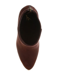 Eigur high block heel boots by My Pampered Life Seattle, showcasing stylish black leather footwear with chunky heels.