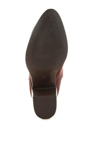Eigur high block heel boots by My Pampered Life Seattle, stylish black footwear with a chunky heel and sleek design.