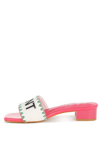 Beaded slip-on heels from Poshta Saint Tropez by My Pampered Life Seattle, featuring intricate beadwork and stylish design.