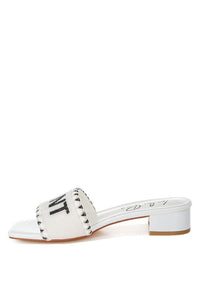 My Pampered Life Seattle Poshta Saint Tropez beaded slip-on heels with elegant design and intricate beaded details on footwear.