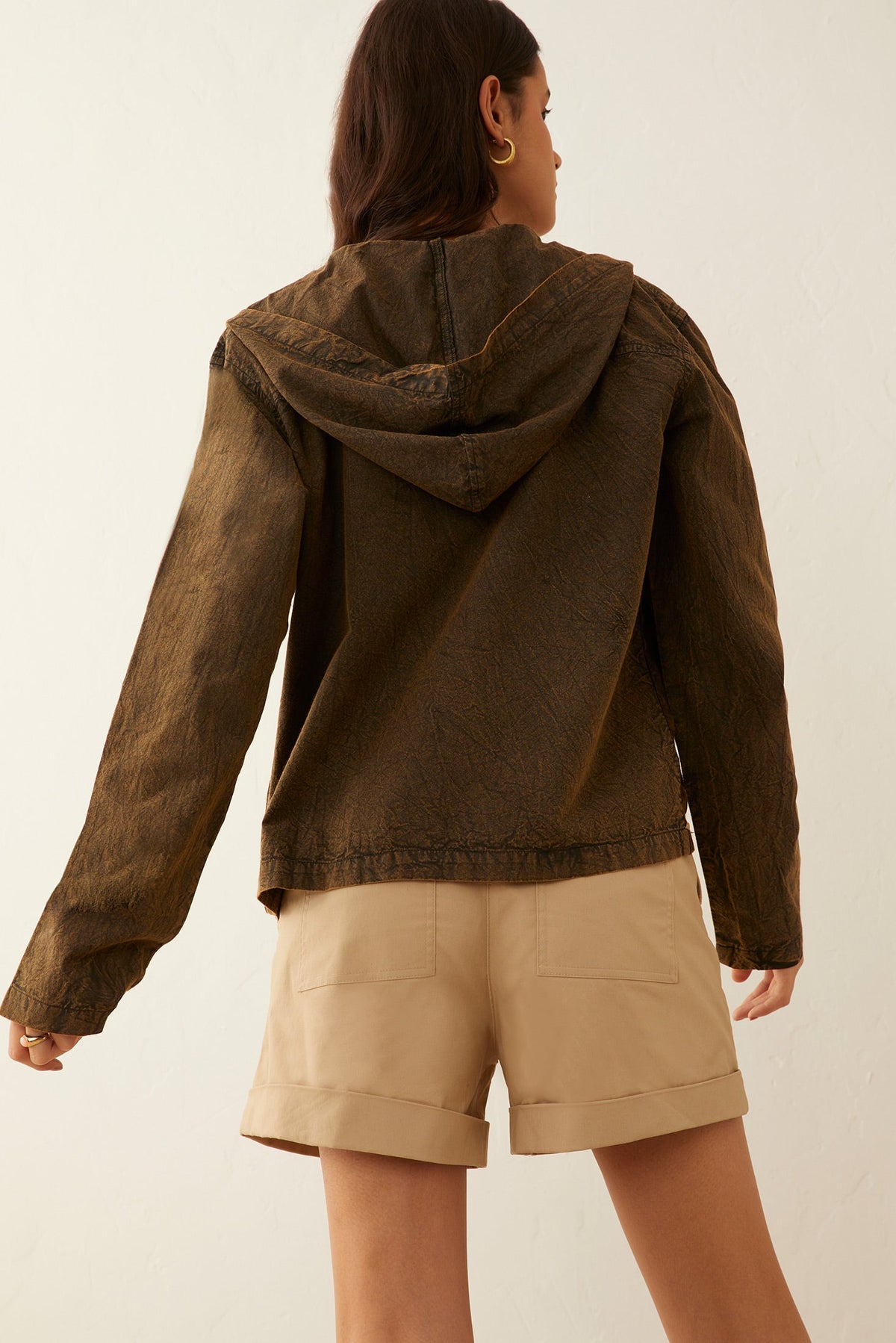 Deena Watson Hooded Patchwork Jacket by Myra USA, showcasing a stylish hooded jacket with colorful patchwork design.