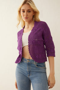 Myra USA Eloise knitted sweater jacket featuring a cozy, textured knit design for women, perfect for casual and layered style.