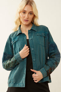 Myra USA Klinhorne Ridge patchwork jacket showing colorful patchwork design and stylish fit.