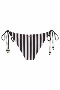White NIKOZA Lycaste bikini bottom, XS size, with sleek, minimal design and smooth fabric, displayed on a flat surface.