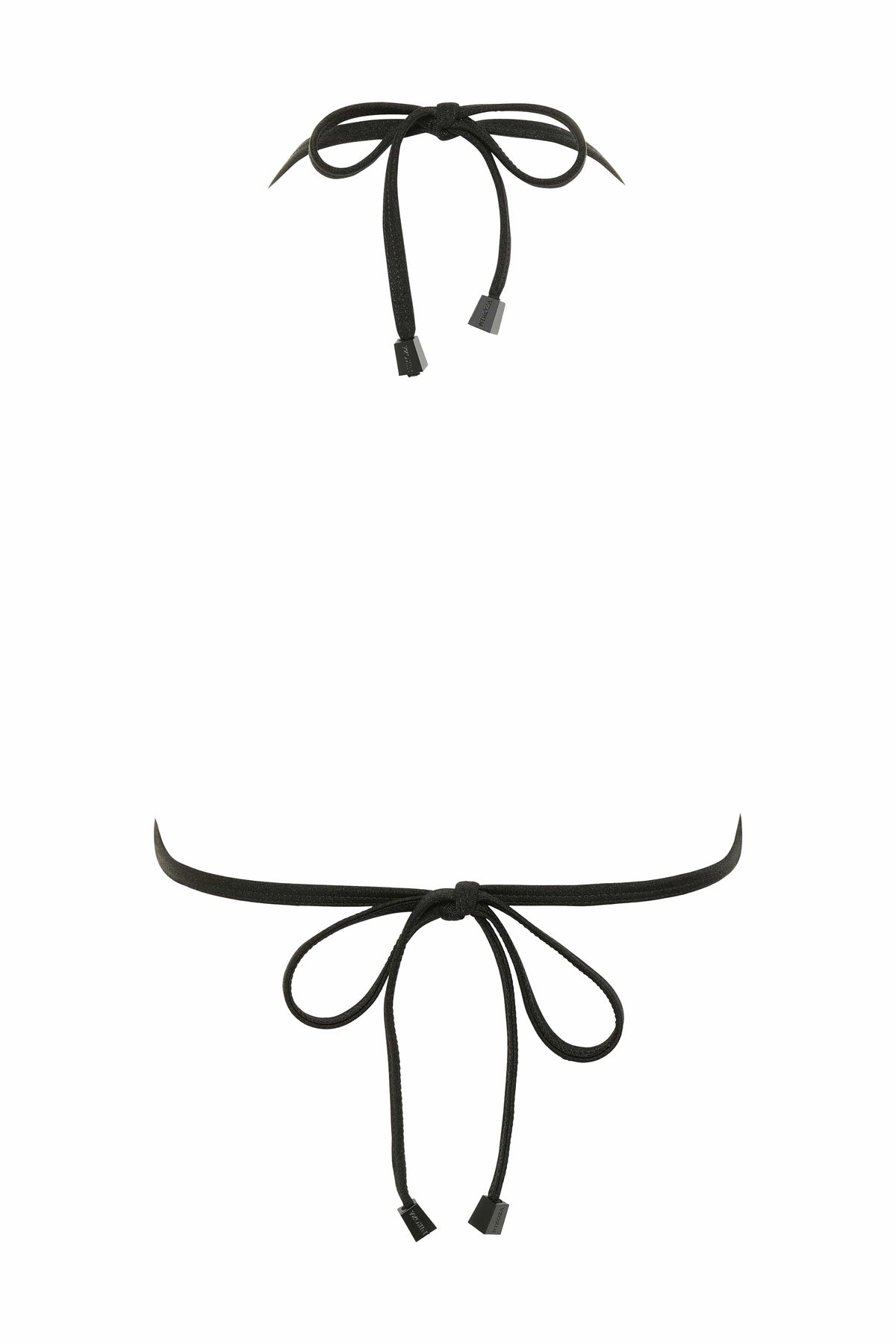 NIKOZA Brickell Chic bikini top in black orchid with triangle design, featuring adjustable straps and stylish swimwear look.