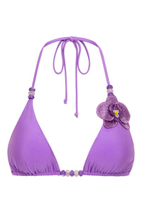 NIKOZA Goddess in Lilac Top bikini top in lilac color, featuring a stylish, comfortable design for swimwear.