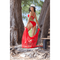 NIKOZA Camila Red bikini top featuring a stylish, supportive design with adjustable straps and vibrant red color.