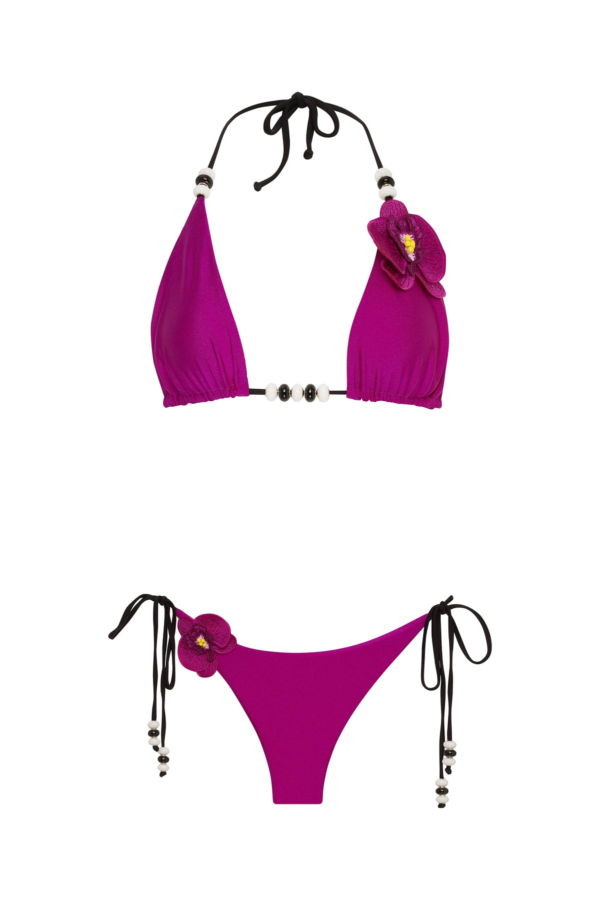 NIKOZA Lycaste White Top bikini top in white fabric, featuring a stylish design, perfect for beach or swimwear fashion.