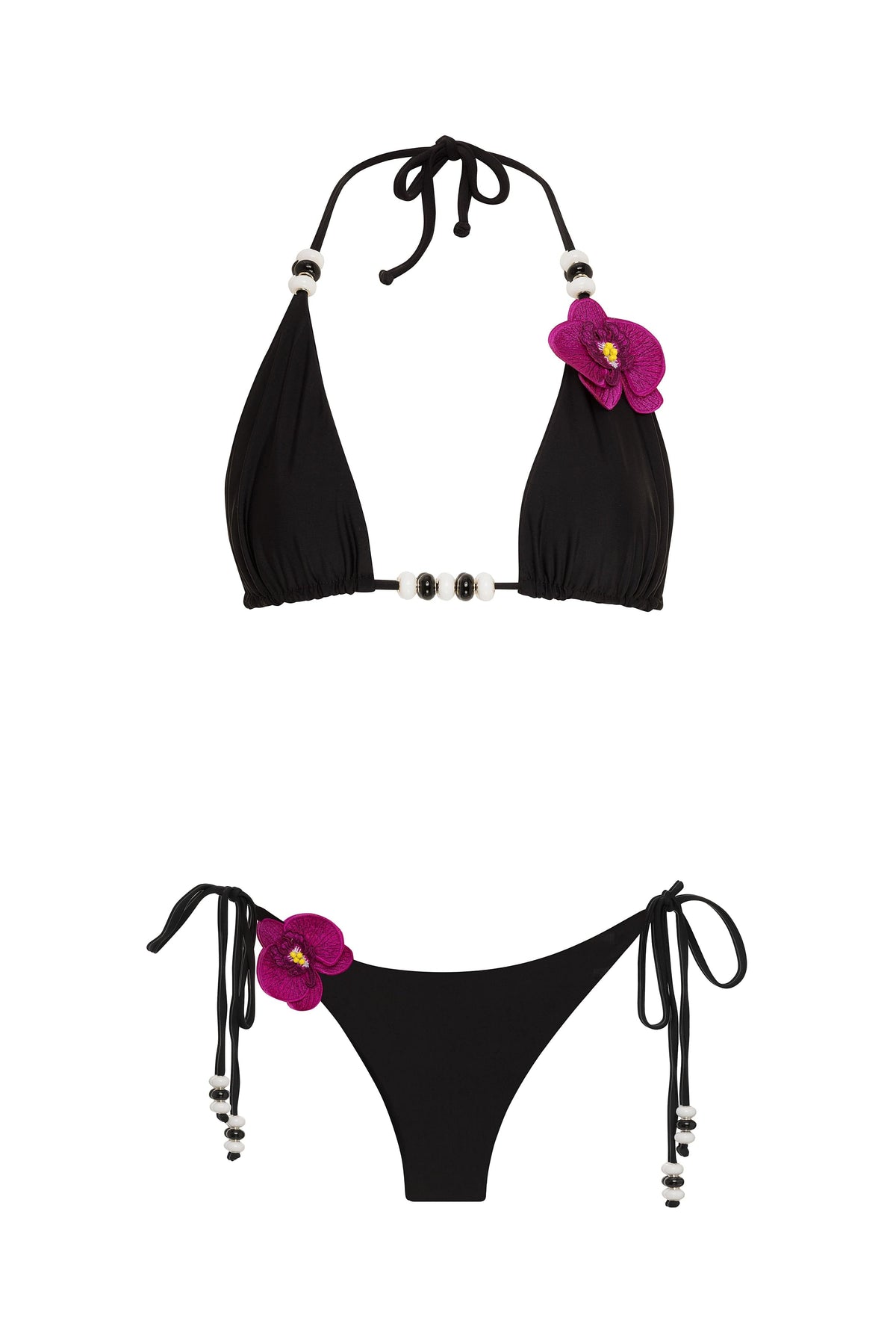 White Lycaste bikini top by NIKOZA, featuring a stylish design with adjustable straps and a comfortable fit.