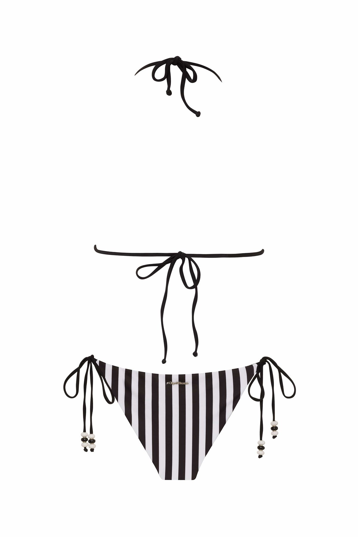White Lycaste bikini top by NIKOZA, featuring a stylish design with adjustable straps and a comfortable fit.