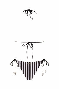 White Lycaste bikini top by NIKOZA, featuring a stylish design with adjustable straps and a comfortable fit.