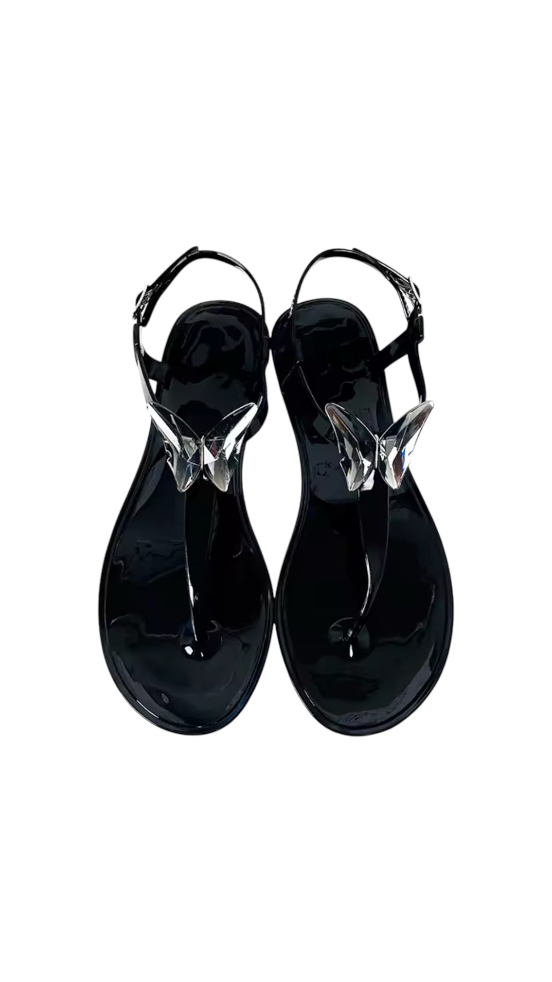 NIKOZA ALIANA clear gel beach sandals with open toe design and slip-on style for casual summer wear