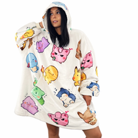 Olm Collectibles Pokémon wearable blanket hoodie for kids and adults, soft, cozy hoodie with Pokémon character design.
