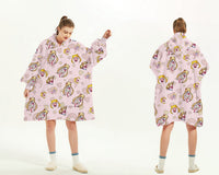 Olm Collectibles Sailor Moon wearable blanket hoodie for kids and adults, featuring a cozy, hooded design with Sailor Moon graphics.