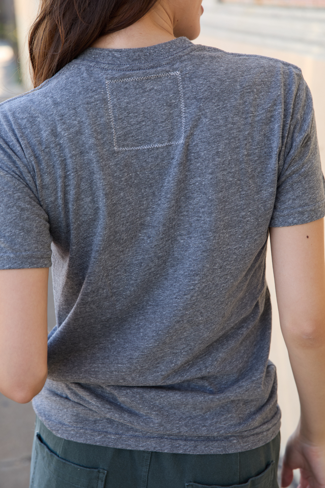 Heather women's tee top by People of Leisure featuring Willie Nelson On The Road graphic design.