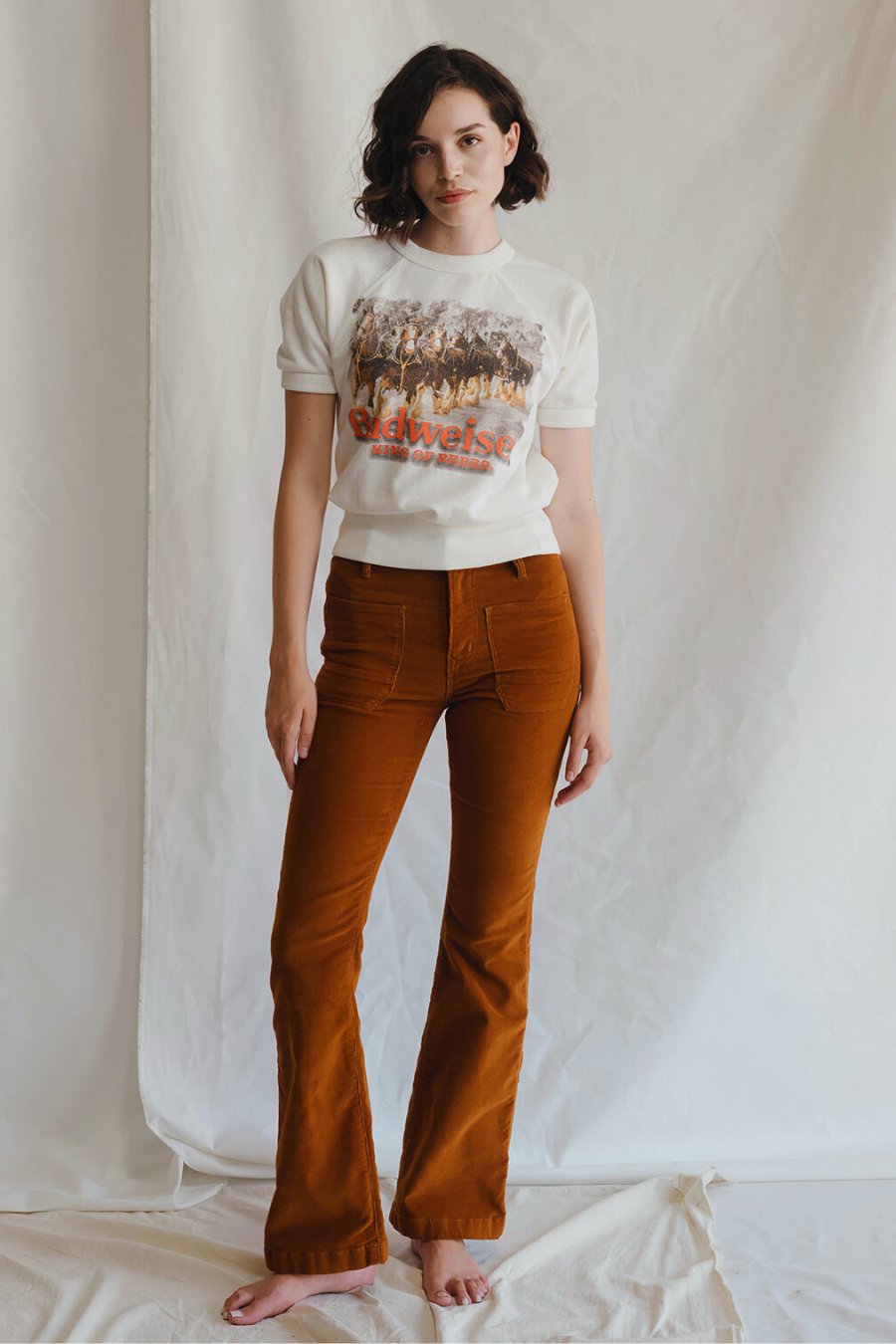 People of Leisure Budweiser Clydesdale graphic T-shirt showcasing a detailed horse illustration on soft cotton fabric.