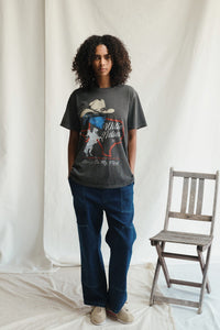 Women’s Willie Nelson Always On My Mind graphic T-shirt by People of Leisure featuring a stylish design on soft cotton fabric.