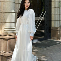 Pleated Tiered Maxi Dress(MS466)