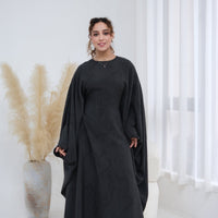 Print Batwing Sleeve Maxi Dress(MA446)
