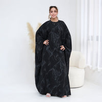 Print Batwing Sleeve Maxi Dress(MA446)