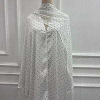 Printed Double-Layer Open Abaya & Hijab Set(MOA324)