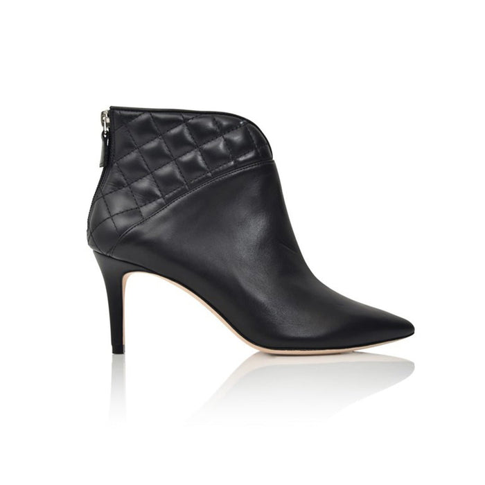 Black Lux Nappa shoes by Joan Oloff Shoes featuring sleek leather design and elegant craftsmanship.