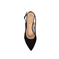 Joan Oloff Shoes black suede and mesh dance shoes for kids, featuring a sleek design and comfortable fit.