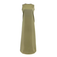 Elegant black slip dress by Profile NYC featuring a sleek, smooth fabric and a flattering fit, perfect for versatile styling.