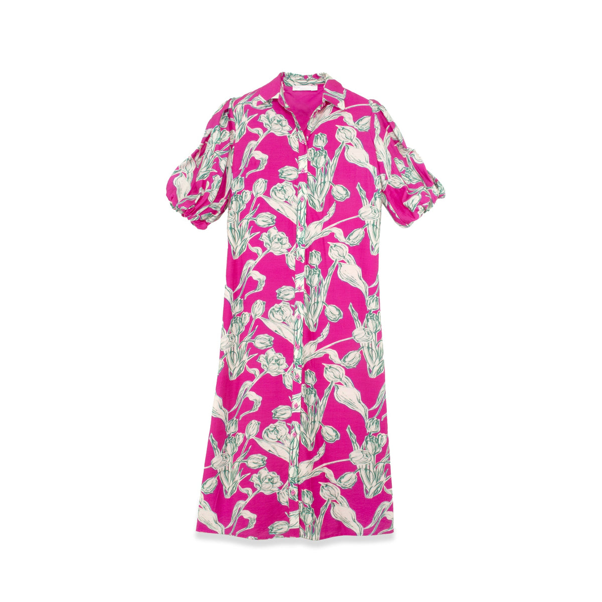Floral linen dress by profile-nyc featuring a lightweight, flowy design with a vibrant floral pattern and relaxed fit.