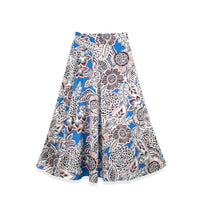 Floral printed slip skirt from Profile NYC featuring a flowing design and vibrant floral pattern.